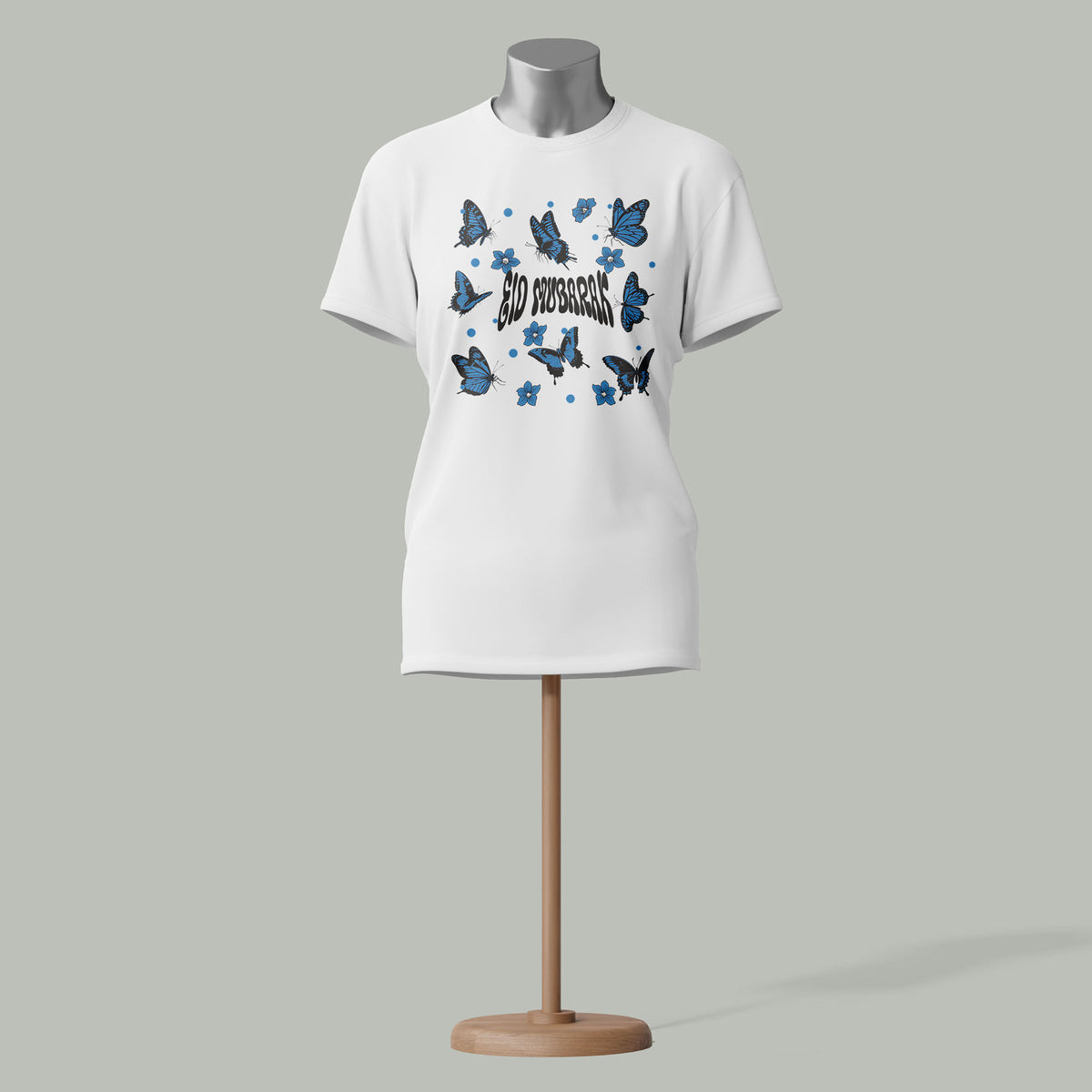 Eid Mubarak Butterfly T-Shirt – Stylish & Elegant Festive Wear