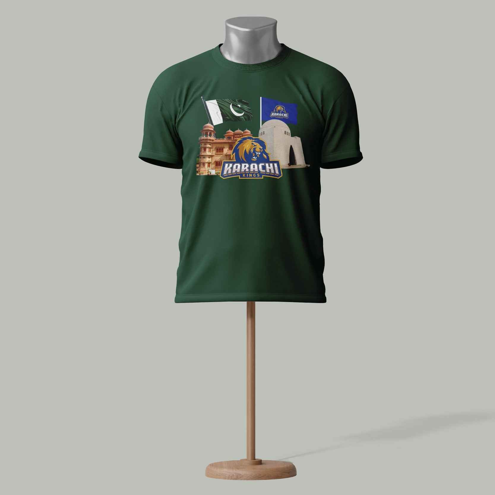 Karachi Kings PSL T-Shirt – Cricket Fan Edition Green colour