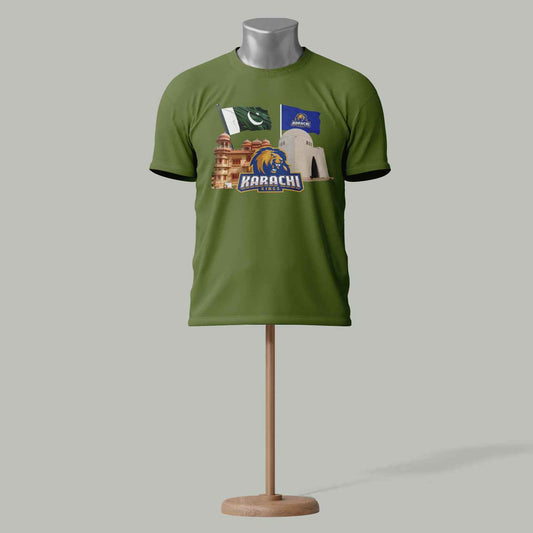 Karachi Kings PSL T-Shirt – Cricket Fan Edition Green Colour