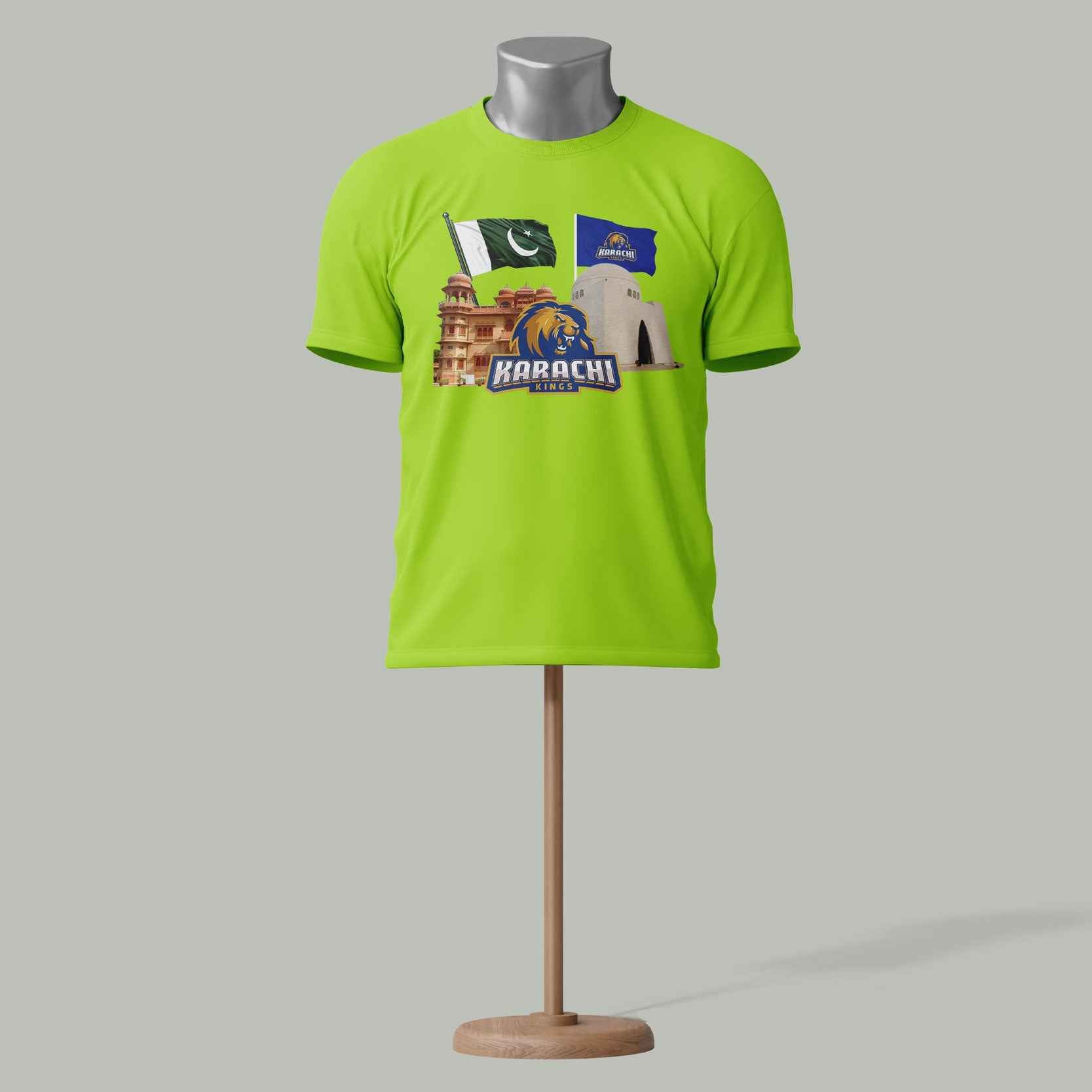 Karachi Kings PSL T-Shirt – Cricket Fan Edition Light green 