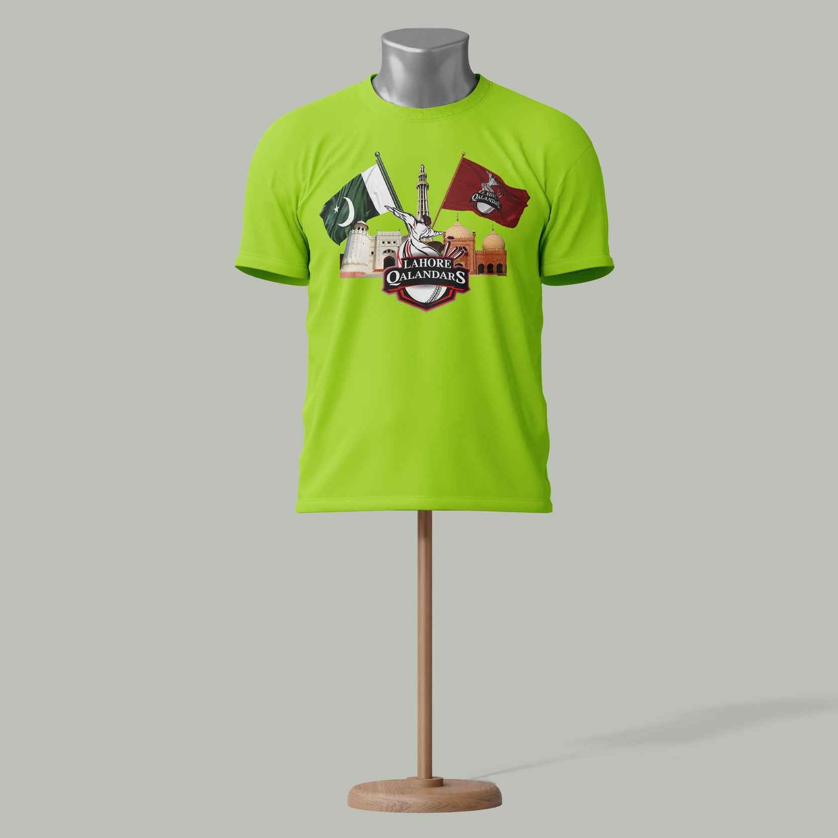 Lahore Qalandars PSL T-Shirt – Pakistan Cricket Fan Light green