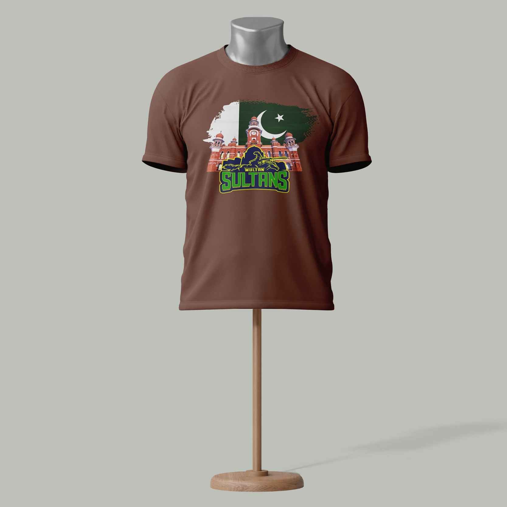Multan Sultans PSL T-Shirt – Pakistan Cricket Fan Brown colour