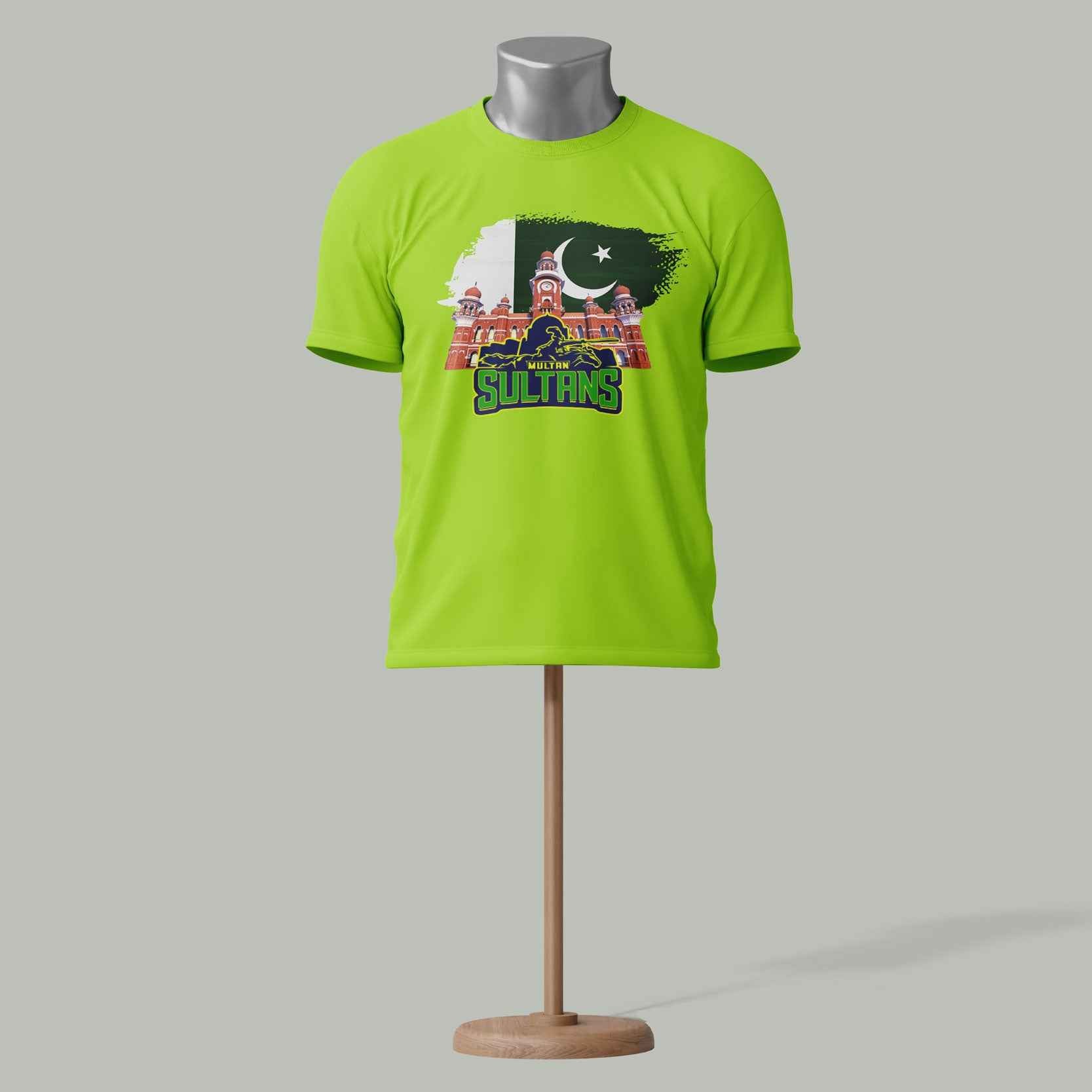 Multan Sultans PSL T-Shirt – Pakistan Cricket Fan Edition Light Green colour