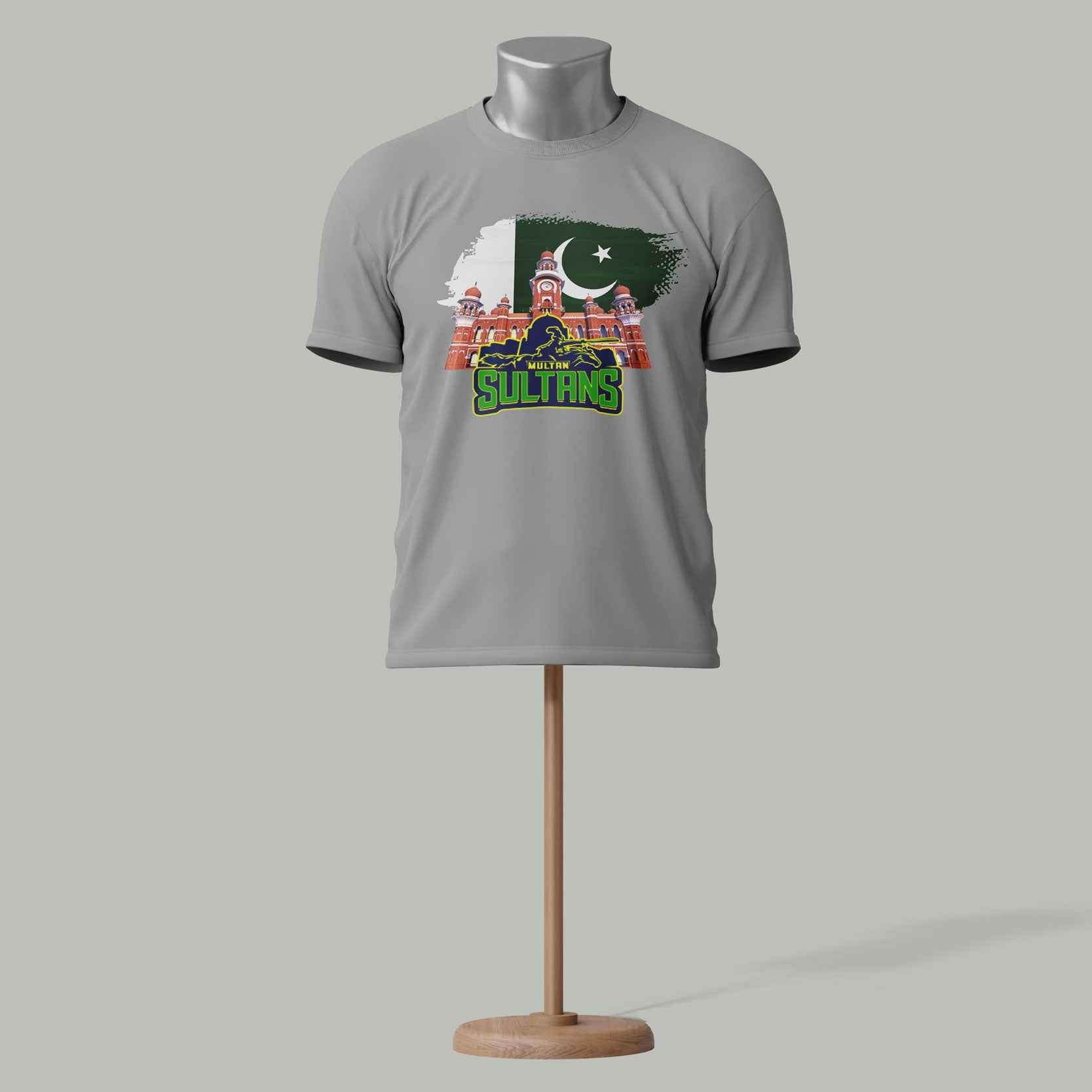 Multan Sultans PSL T-Shirt – Pakistan Cricket Fan Gray colour