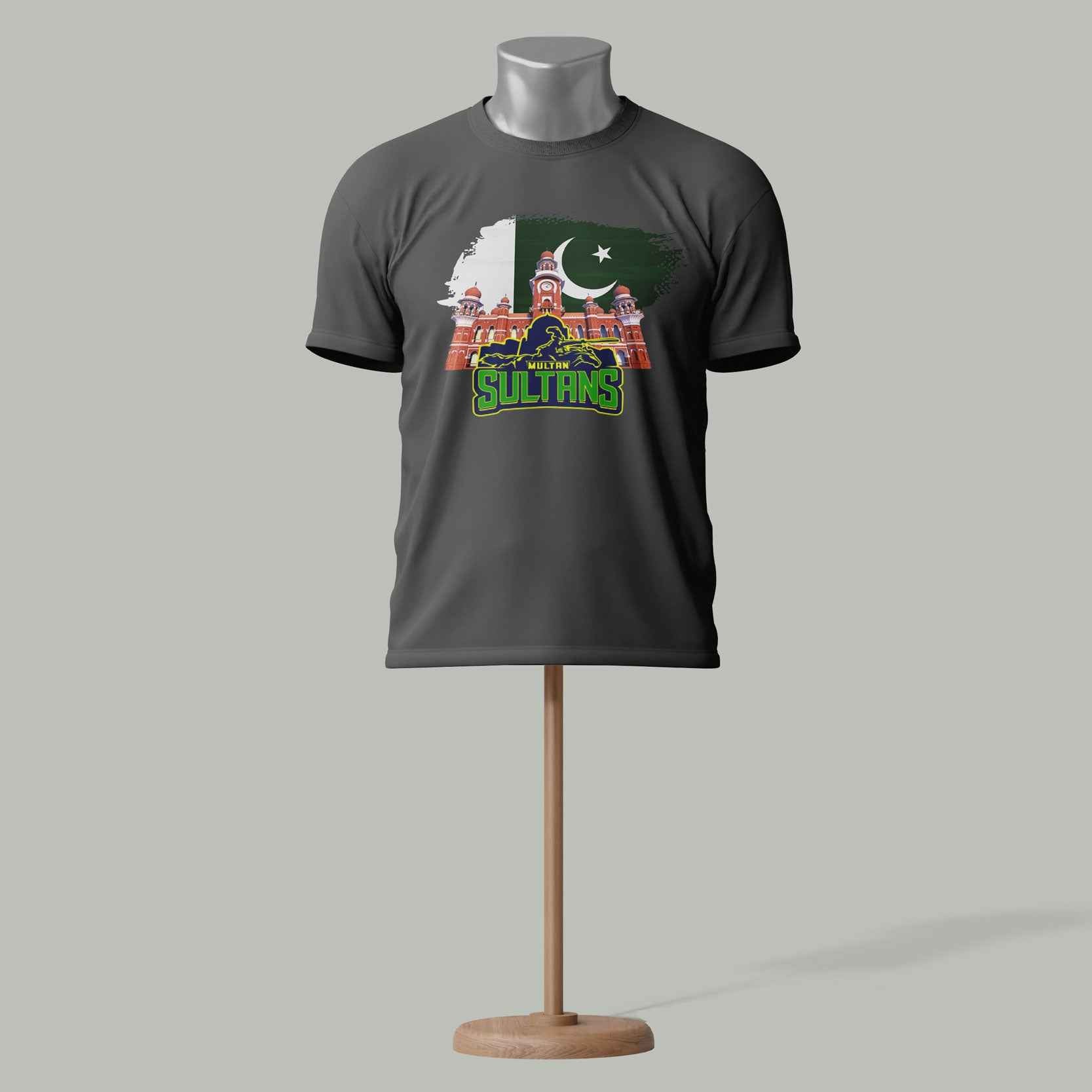 Multan Sultans PSL T-Shirt – Pakistan Cricket Fan Gray colour