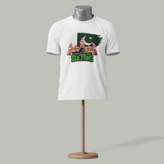 Multan Sultans PSL T-Shirt – Pakistan Cricket Fan Edition white colour
