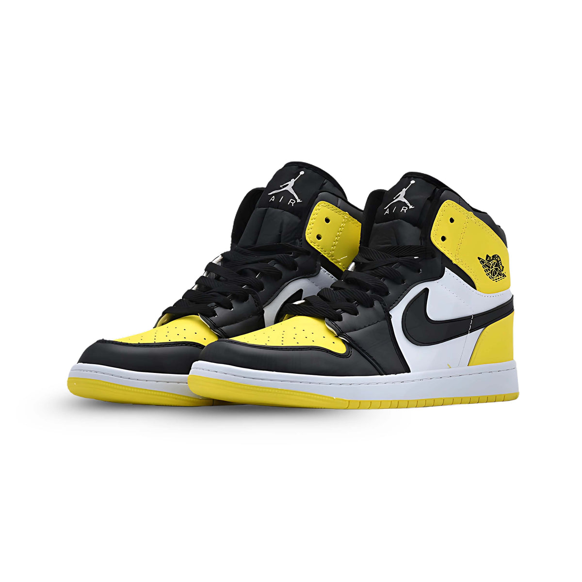 Air Jordan 1 Mid Premium – Yellow Toe (Black/White/Yellow)