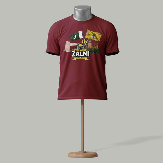 Peshawar Zalmi PSL T-Shirt – Cricket Fan Brown colour edition