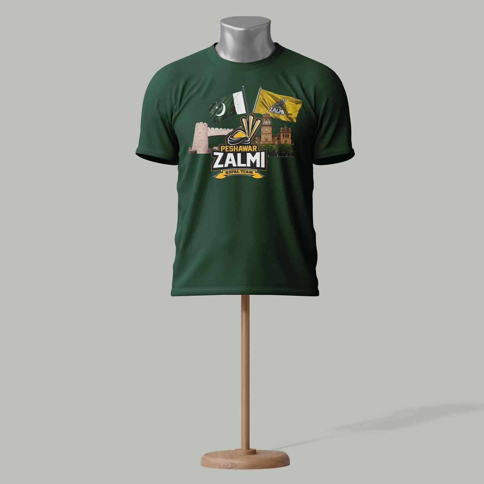 Peshawar Zalmi PSL T-Shirt – Cricket Fan Dark Green Edition