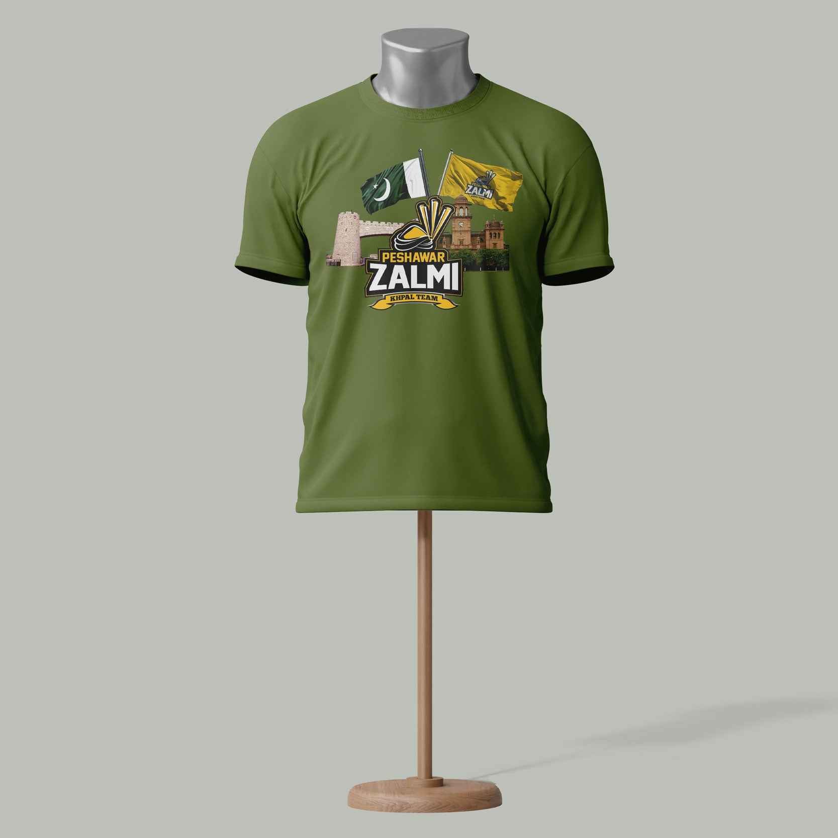Peshawar Zalmi PSL T-Shirt – Cricket Fan Green Colour Edition