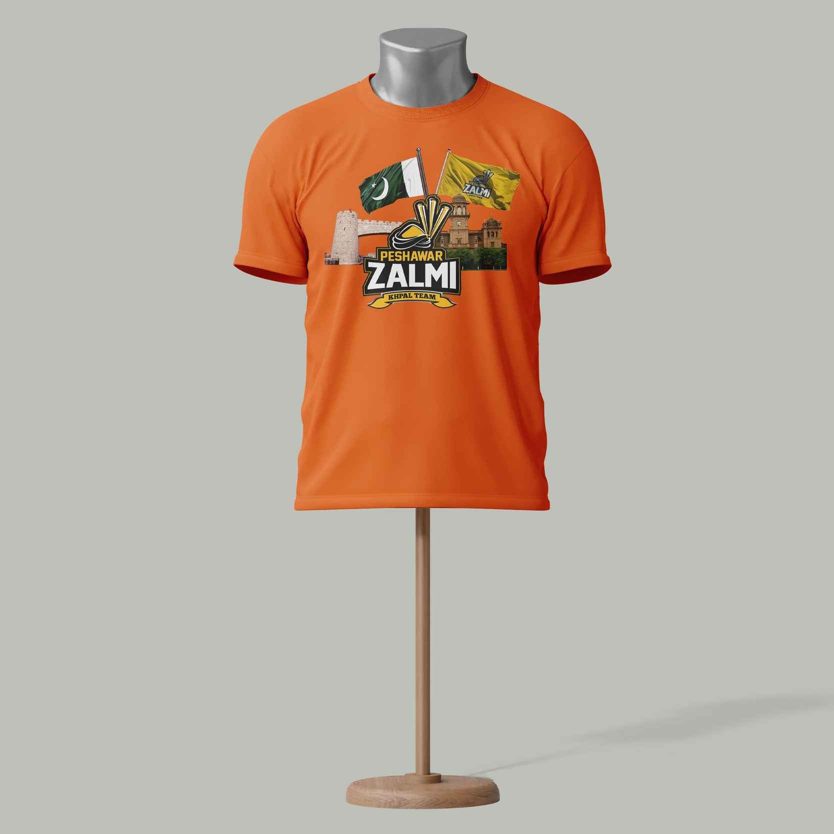 Peshawar Zalmi PSL T-Shirt – Cricket Fan Orange colour Edition