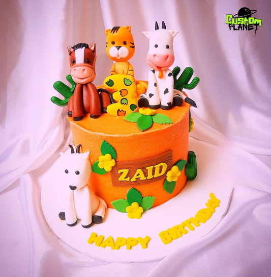 Customized Cartoon Animal Cake for Kids’ Celebrations