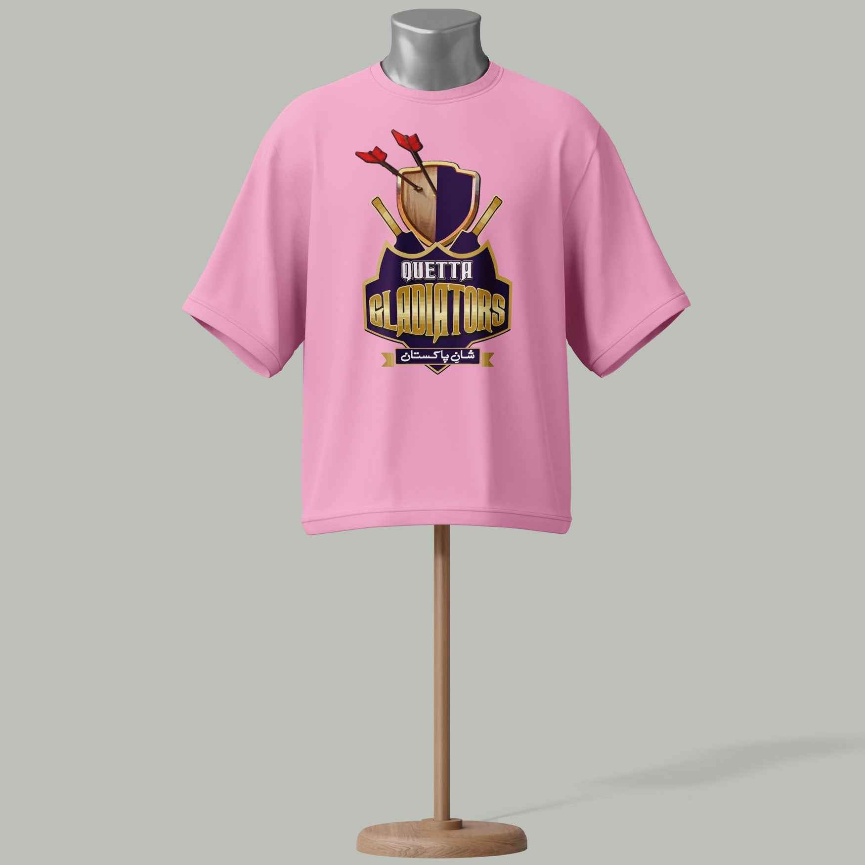 Quetta Gladiators PSL 2026 Fan T-Shirt Pink colour– Premium Edition