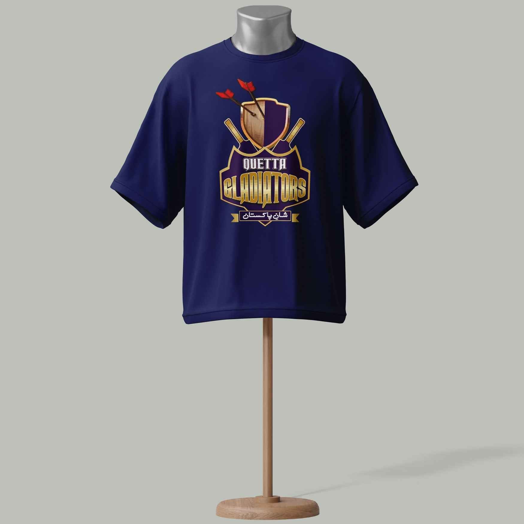 Quetta Gladiators PSL 2026 Fan T-Shirt Blue colour – Premium Edition