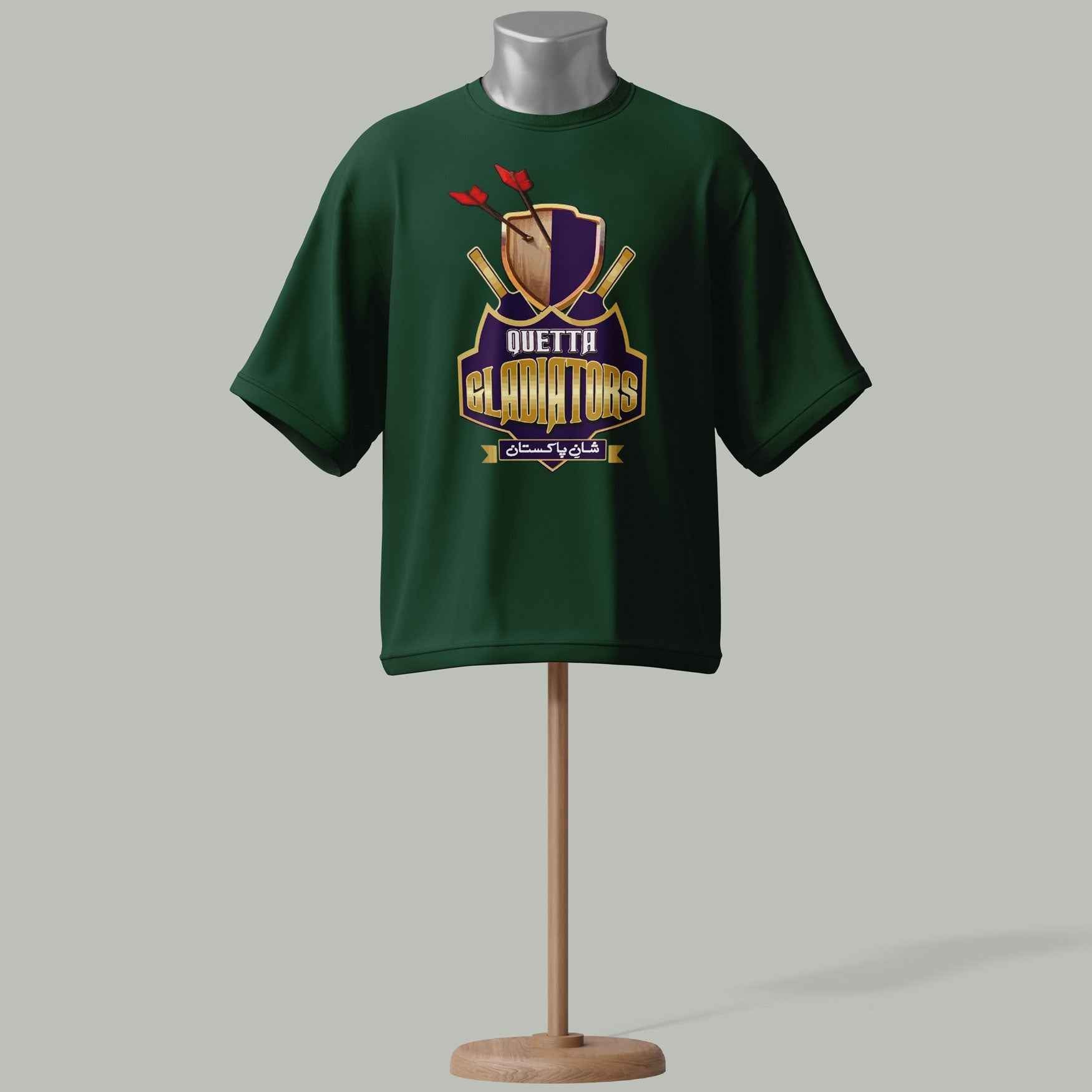 Quetta Gladiators PSL 2026 Fan T-Shirt Green colour – Premium Edition
