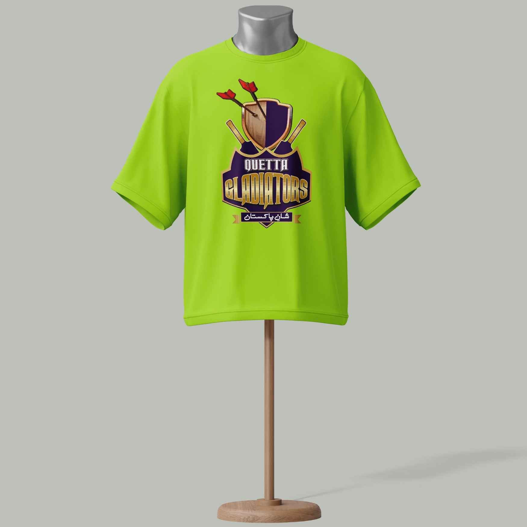Quetta Gladiators PSL 2026 Fan T-Shirt Light Green colour – Premium Edition