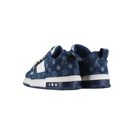 Royal Blue Edge Monogram Sneakers – Premium Streetwear