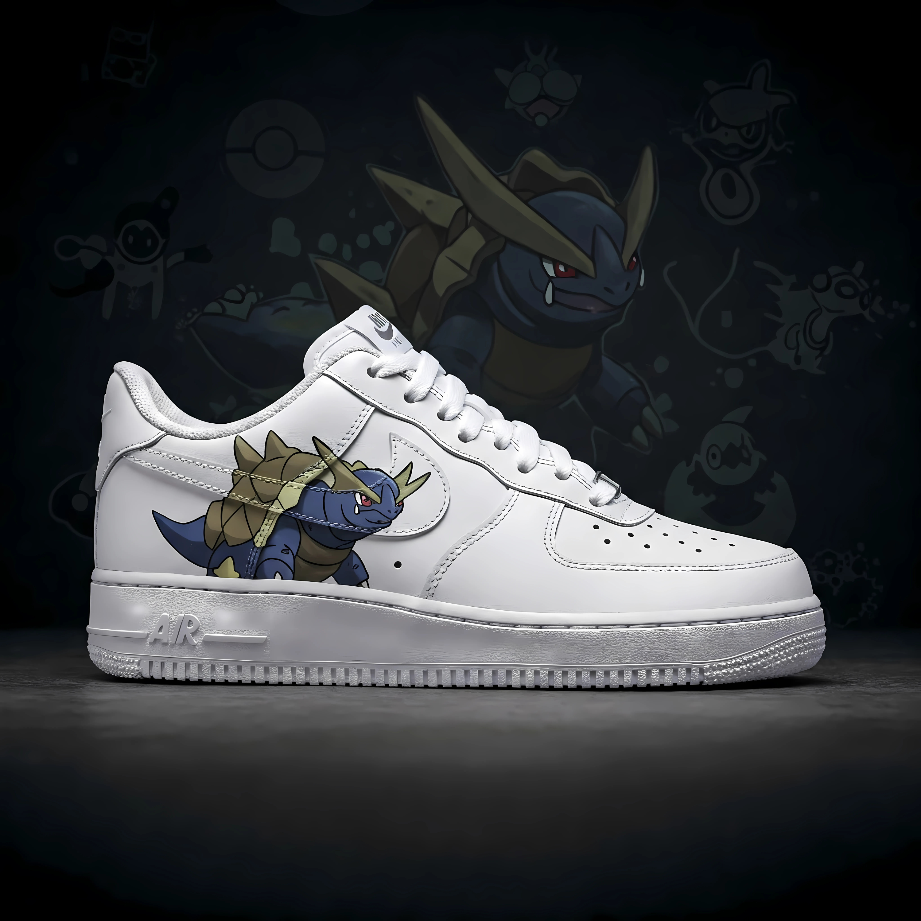 Custom Pokémon Drednaw Air Force 1 – Limited Edition Pokémon Sneakers
