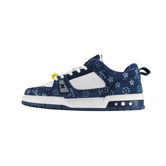 Royal Blue Edge Monogram Sneakers – Premium Streetwear
