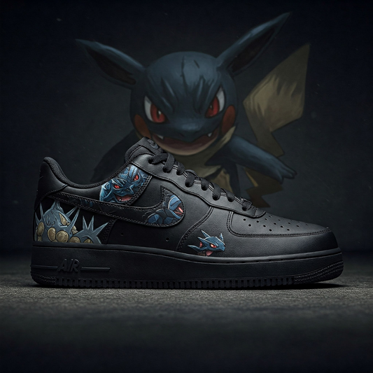 Black Thunder Sneakers – Electrify Your Style with Dark Pokémon Energy
