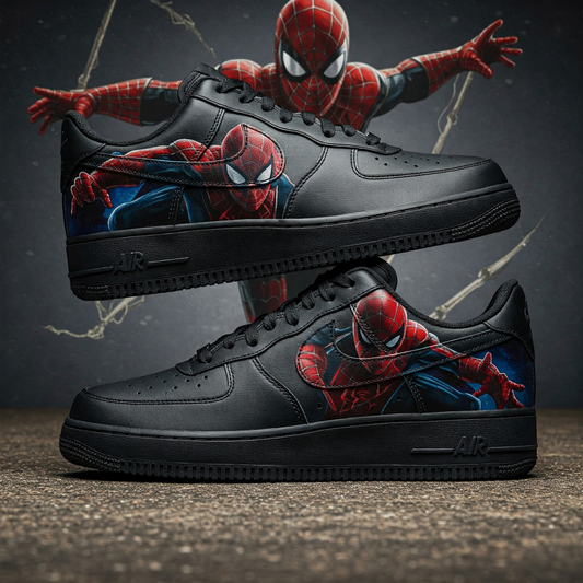 Web-Slinger Hero Sneakers – Black Action-Packed Streetwear