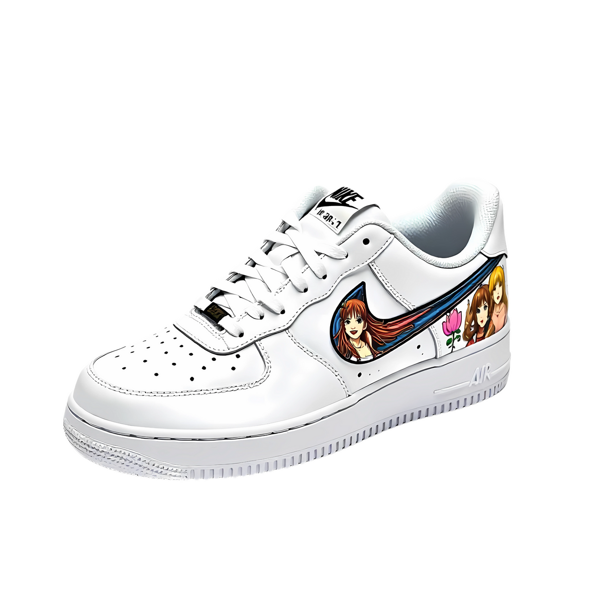 Custom Anime Girl Sneakers – Hand-Painted Aesthetic Shoes