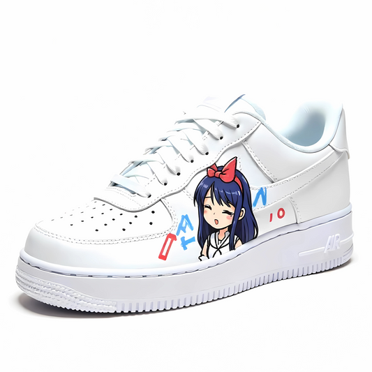Anime Sneakers – Blue-Haired Anime Girl Design
