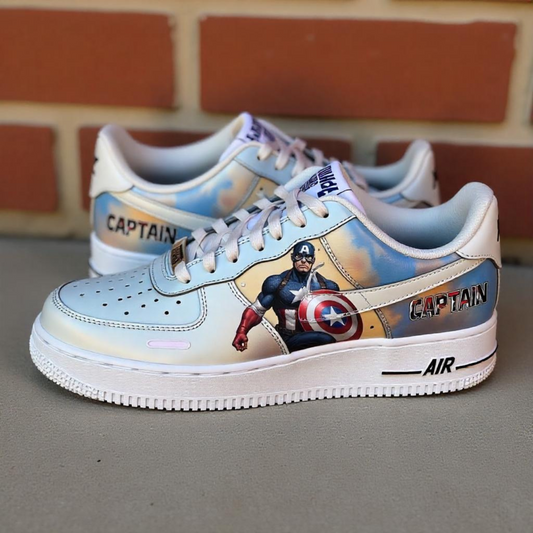 Captain America Superhero Sneakers – Shield of Justice Edition
