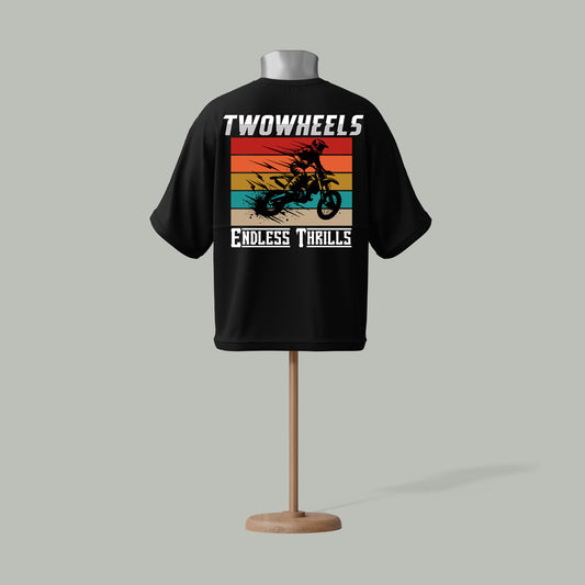 Two Wheels Biker T-Shirt – Endless Thrills Edition