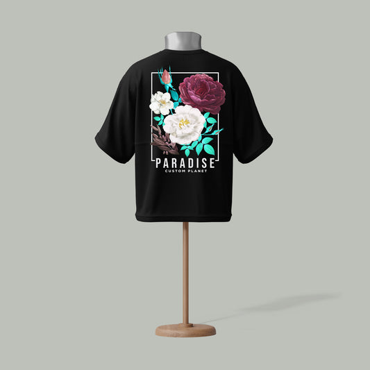 Paradise Floral T-Shirt – Drop Shoulder Tee