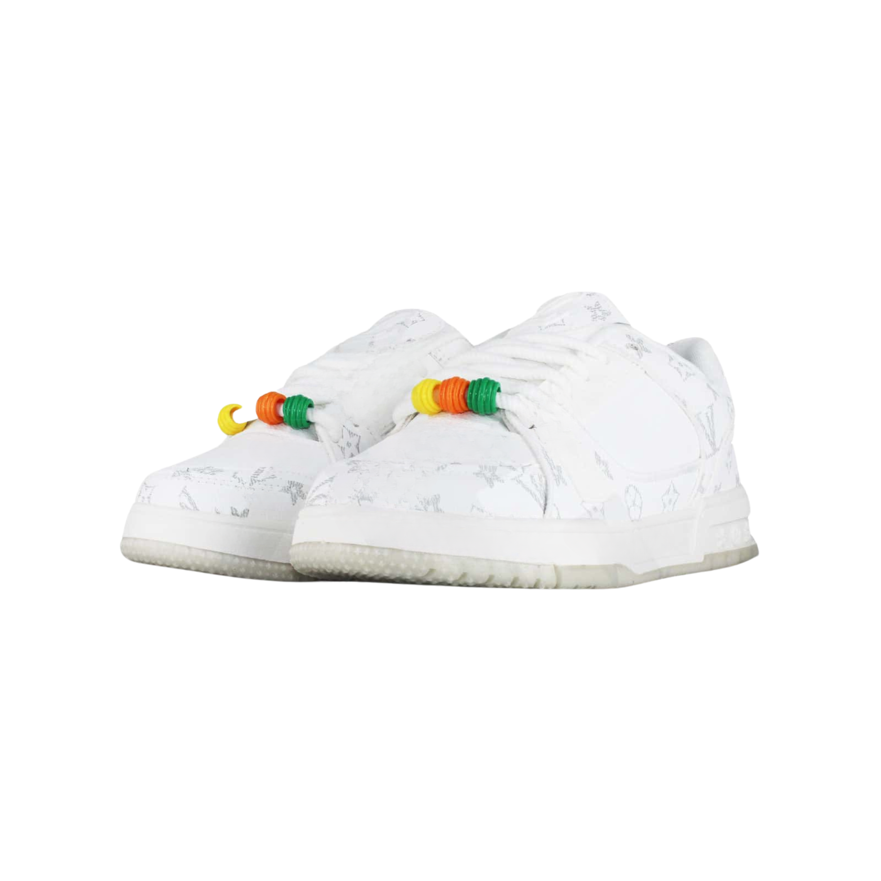 full-White Monogram Sneakers streetwear
